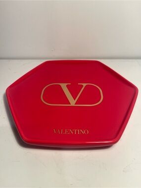 Valentino Red V Logo Hexagonal Tray 💋💋